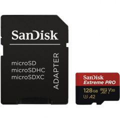 Sandisk 128GB MicroSDXC Extreme Pro 170MB / 90MB U3 V30 A2