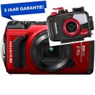 OM SYSTEM Tough TG-7 rood + PT-059 onderwaterhuis